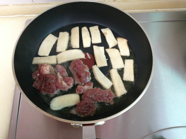 煎鲍菇牛肉步骤7