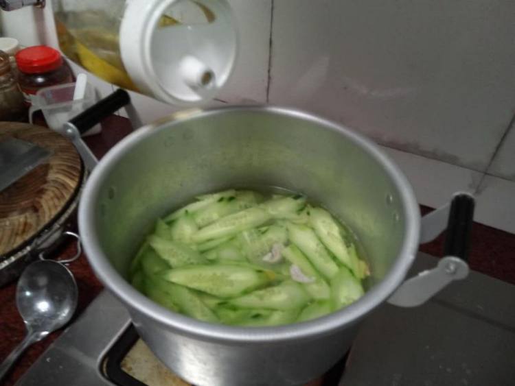 青瓜蛋花汤步骤6