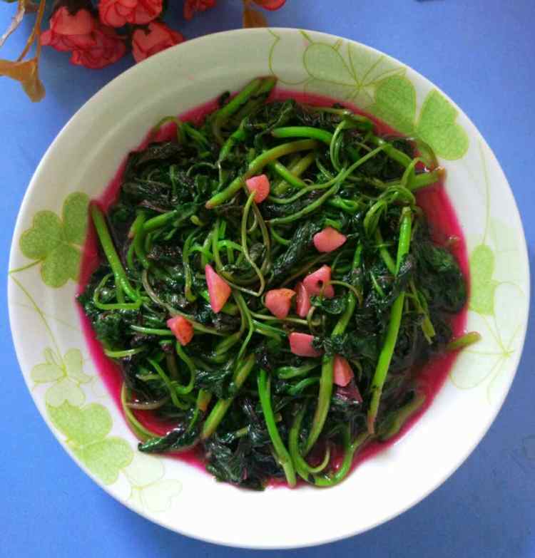 素炒红苋菜步骤6