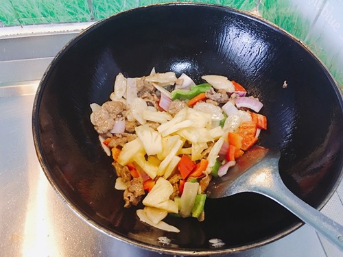 子姜菠萝炒牛肉步骤12