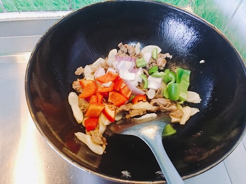 子姜菠萝炒牛肉步骤11