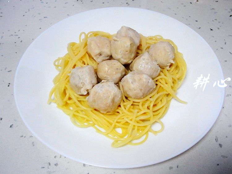 肉丸意粉#此刻在一起#步骤7