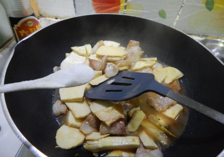 笋炒肉片步骤9