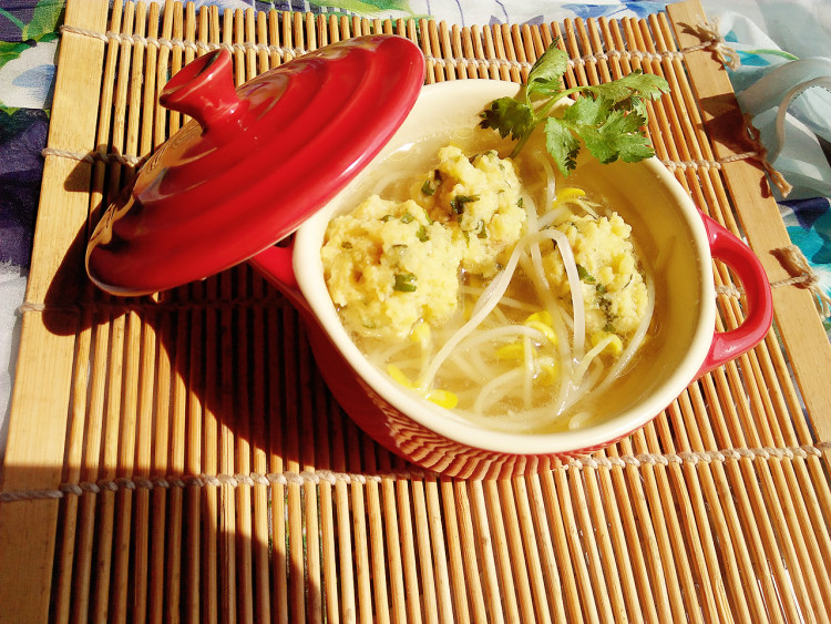 豆芽丸子汤步骤12