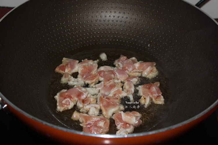 肉片炒青菜步骤3