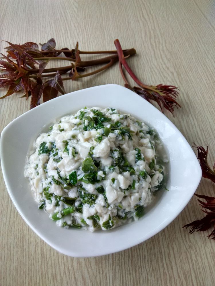 香椿芽拌豆腐步骤8