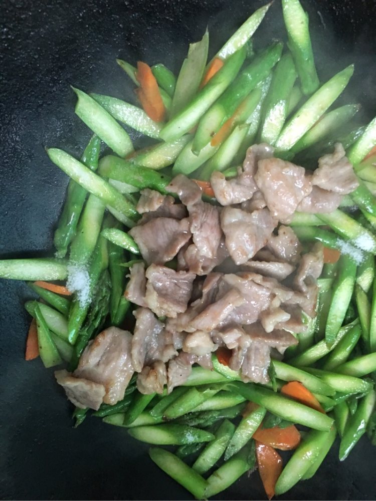 芦笋滑肉片步骤10
