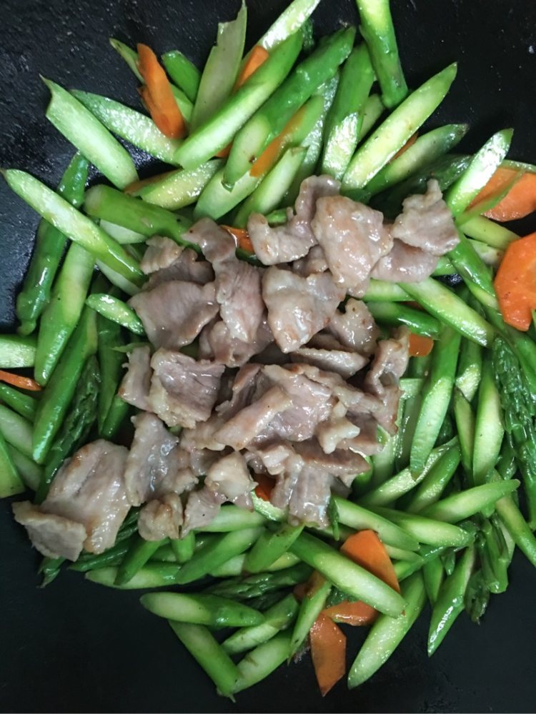 芦笋滑肉片步骤9