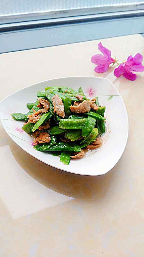 荷兰豆炒肉步骤10