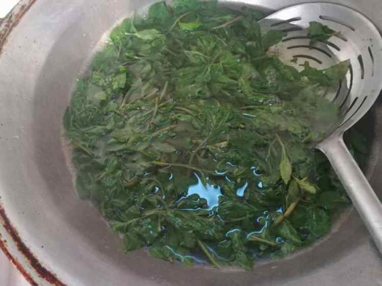 老干妈拌枸杞叶步骤2