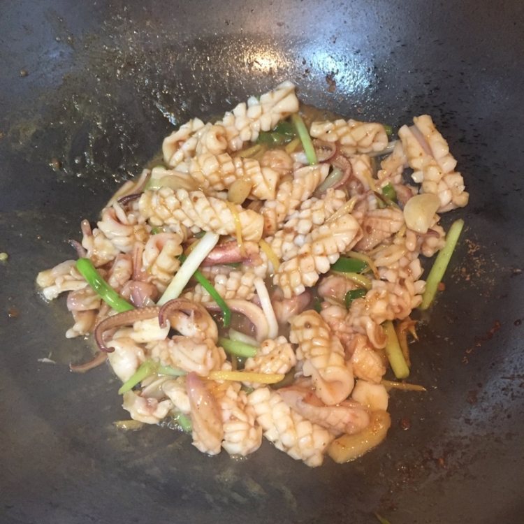 沙茶酱炒鱿鱼步骤9