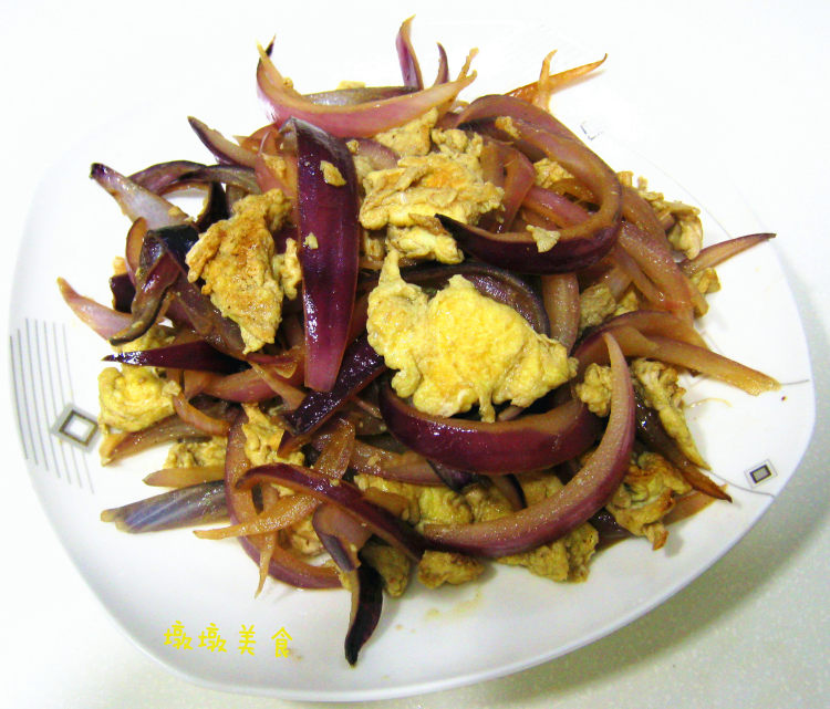 紫皮圆葱炒鸡蛋步骤9