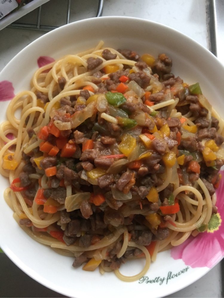 番茄肉末意面步骤9