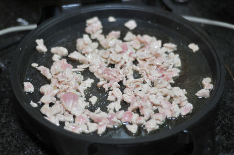 肉末烧油菜步骤2