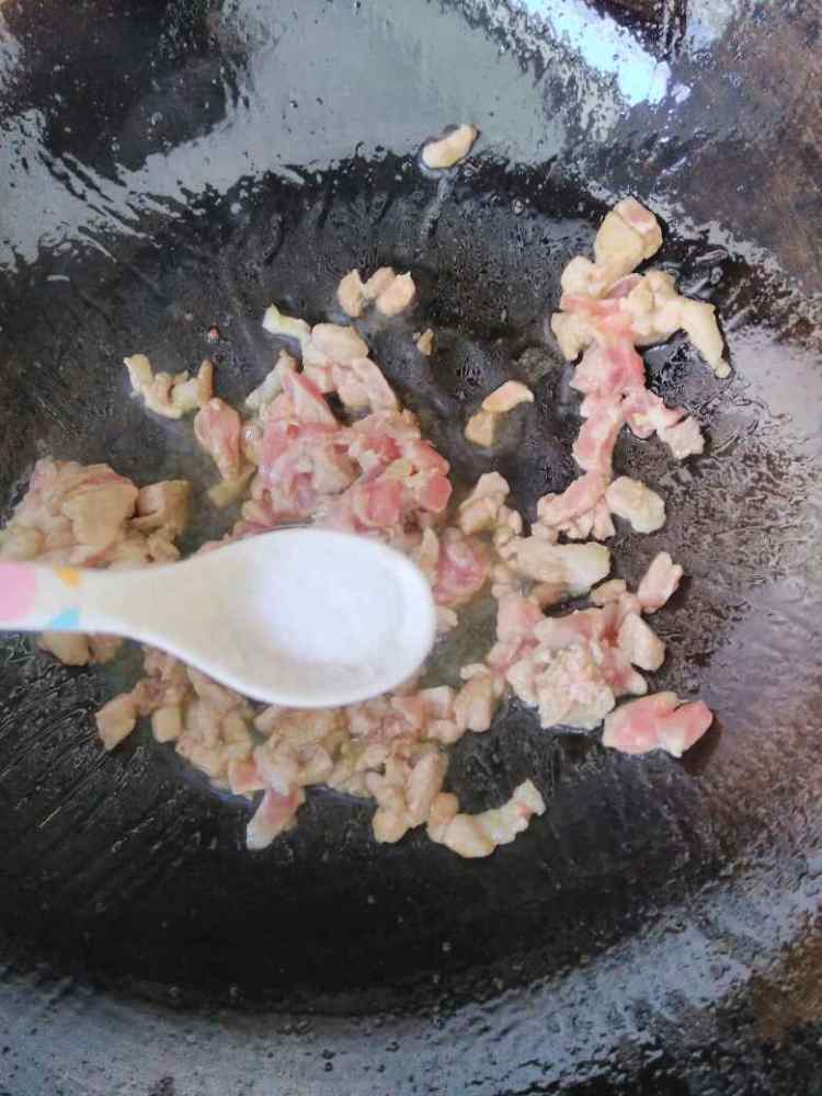 肉沫酱黄豆步骤4