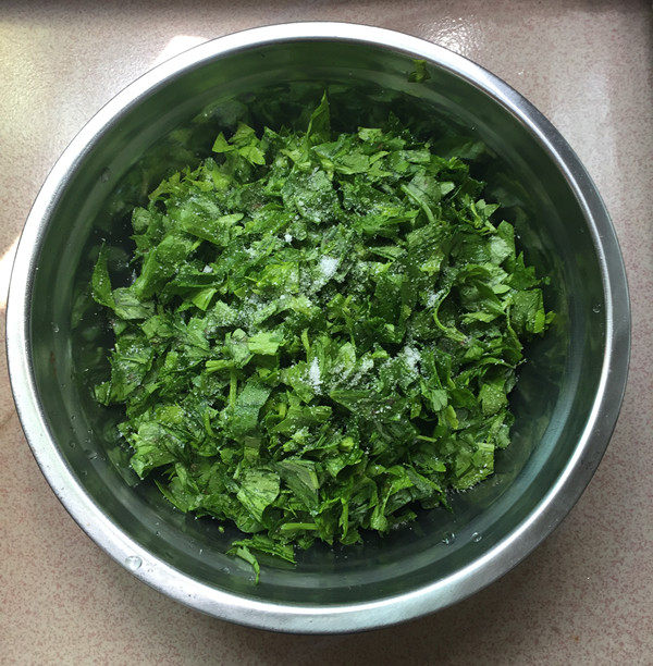 芹菜叶煎饼步骤4