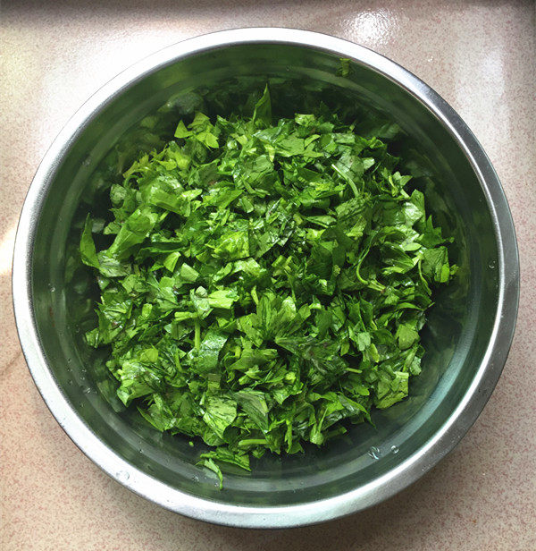 芹菜叶煎饼步骤3