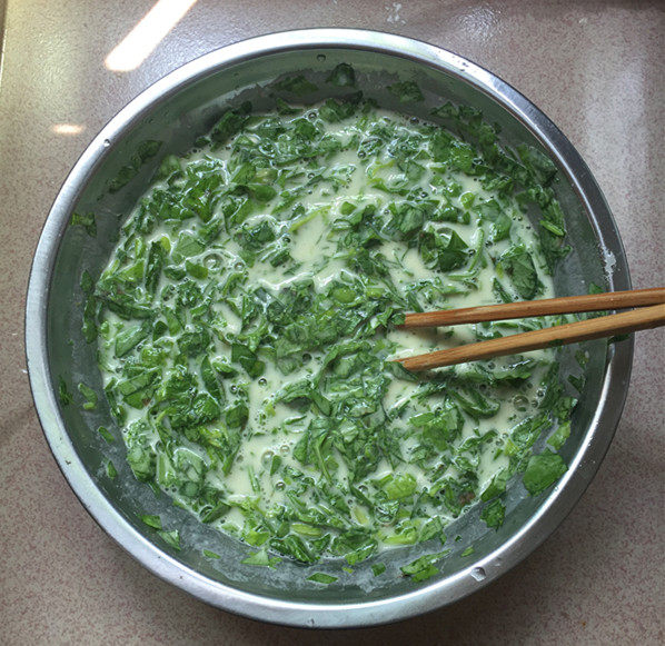 芹菜叶煎饼步骤9