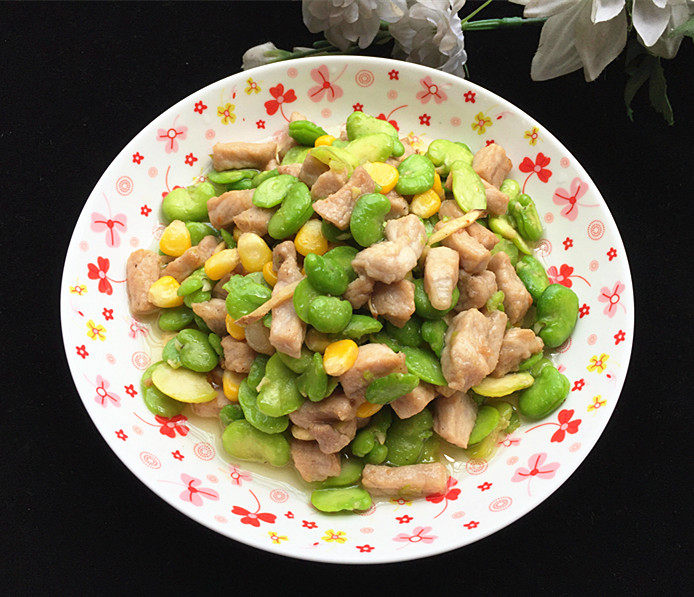 蚕豆玉米炒肉丁步骤15