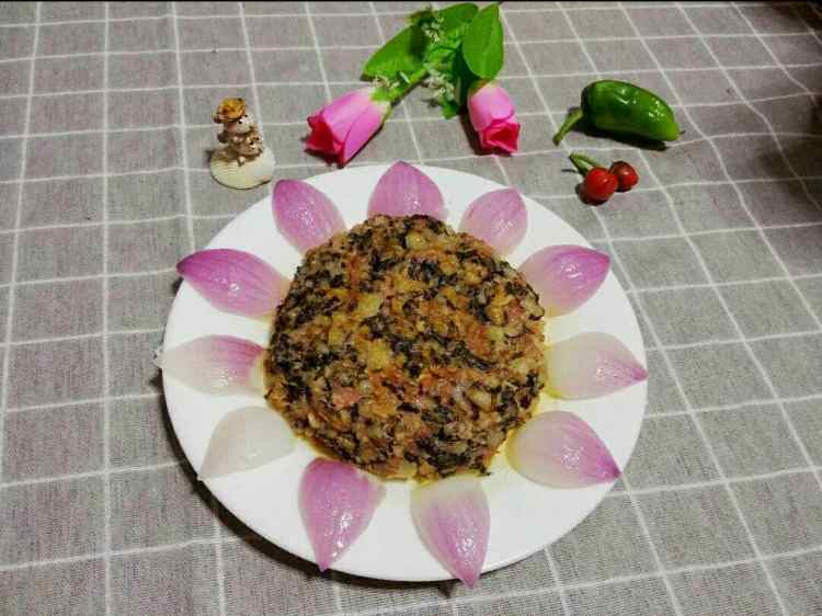 菜干蒸肉饼步骤7