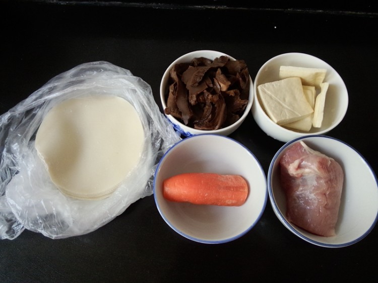 肉丝黑笋干盒子饼步骤1