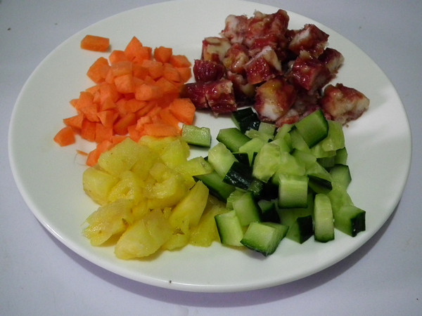 菠萝香肠炒饭步骤2
