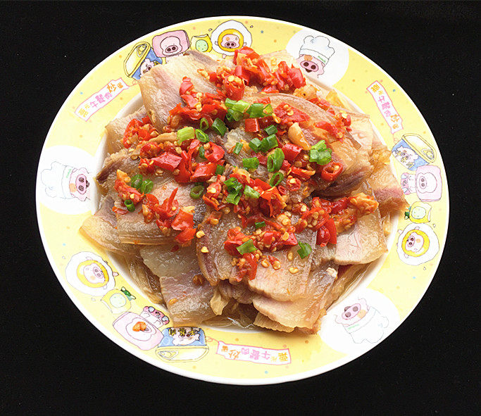 剁椒腐竹蒸腊肉步骤14
