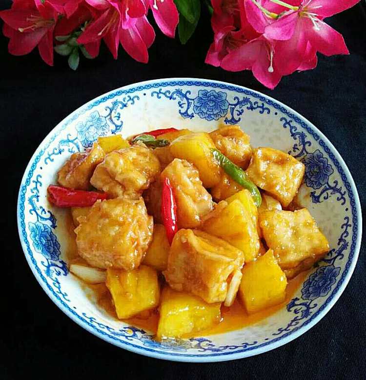 菠萝咕噜豆腐步骤12