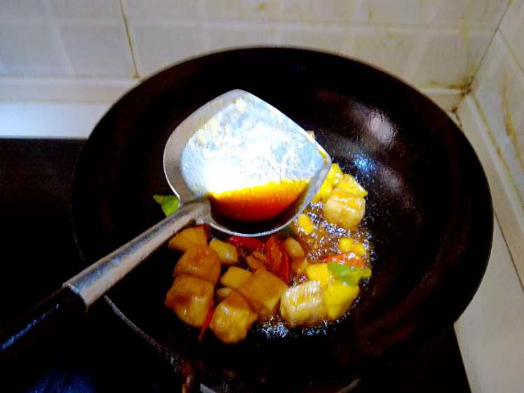 菠萝咕噜豆腐步骤11