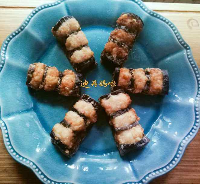 虾糜茄子酿步骤7