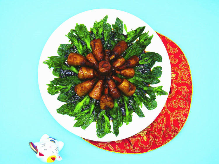 菜结素鸡腿步骤16