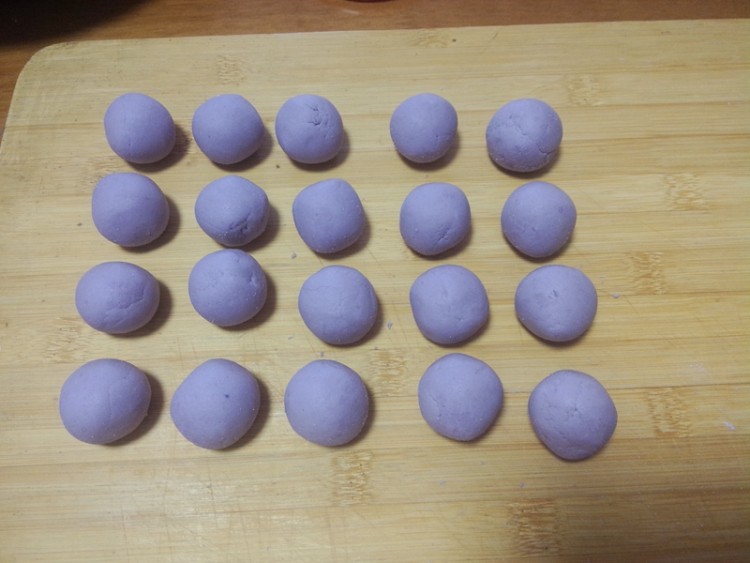 紫薯花生馅芝麻饼#本步骤11