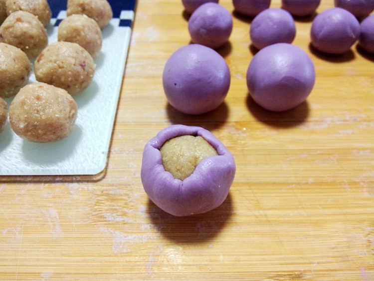 紫薯花生馅汤圆步骤13