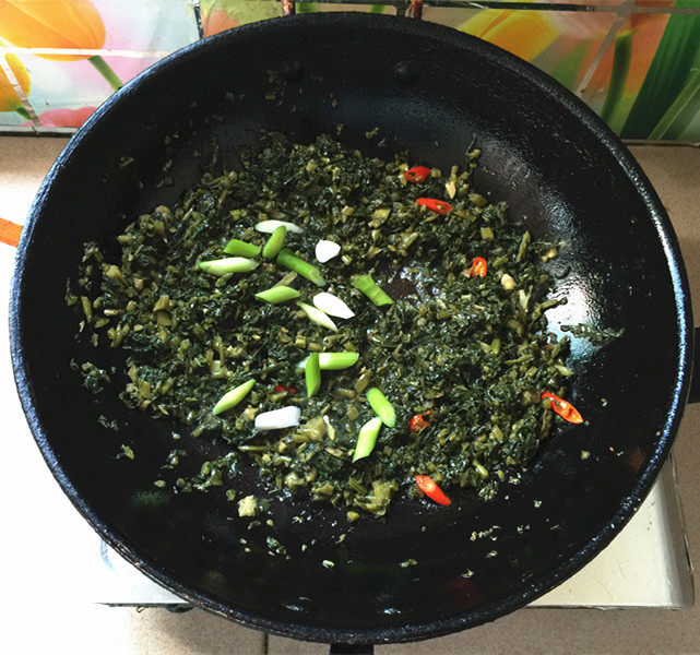 腌苦辣菜炒土猪肉丝#步骤7