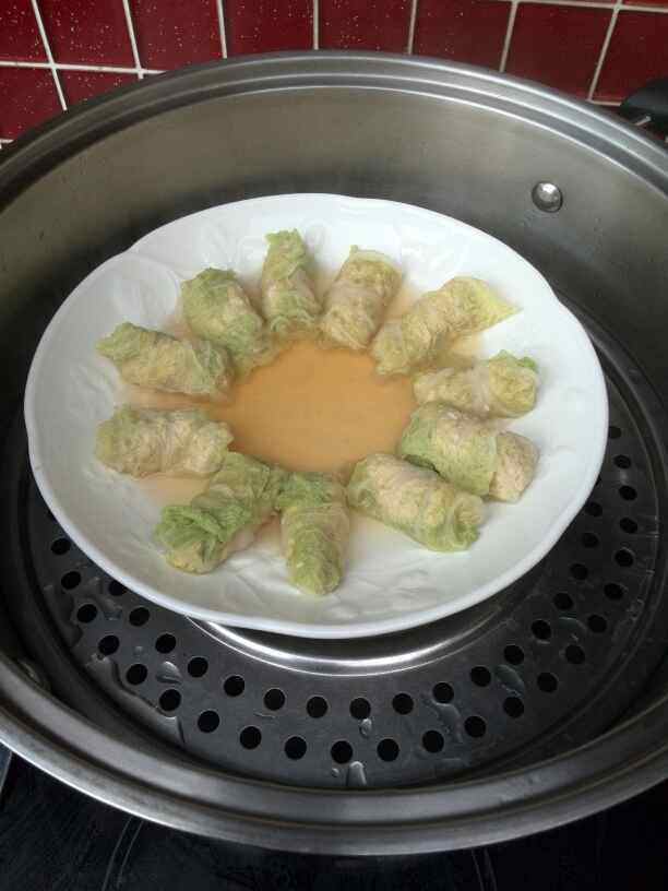 白菜包肉步骤5
