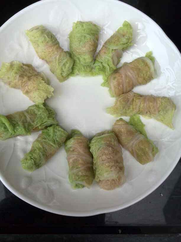 白菜包肉步骤4