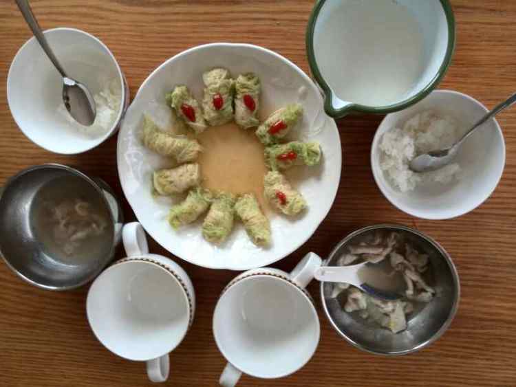 白菜包肉步骤7