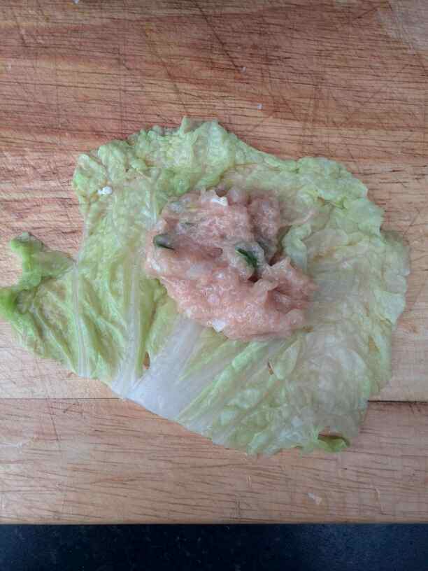 白菜包肉步骤3
