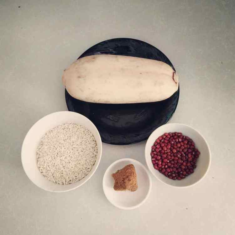 红豆糯米藕步骤1
