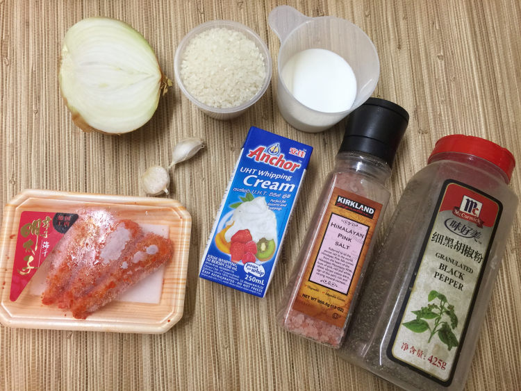 明太子奶油炊饭步骤1