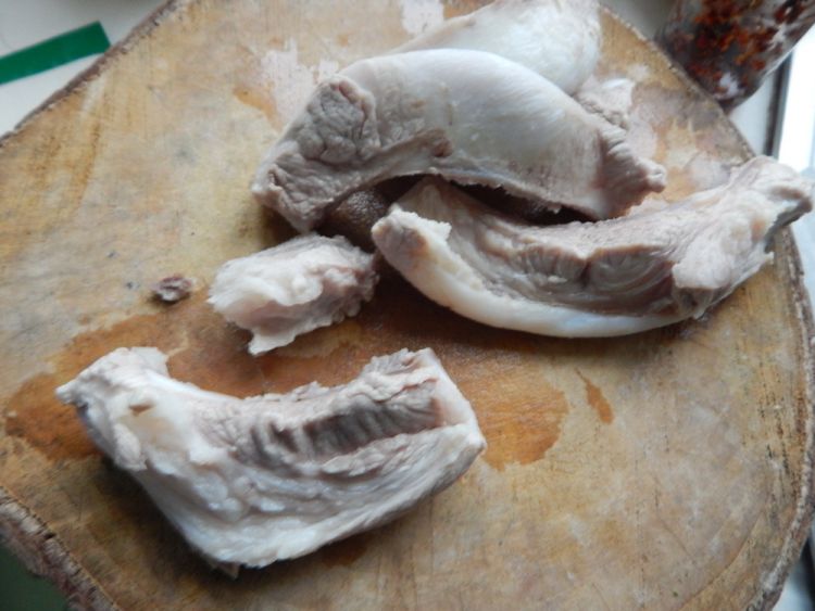 四季豆烧月牙骨步骤4