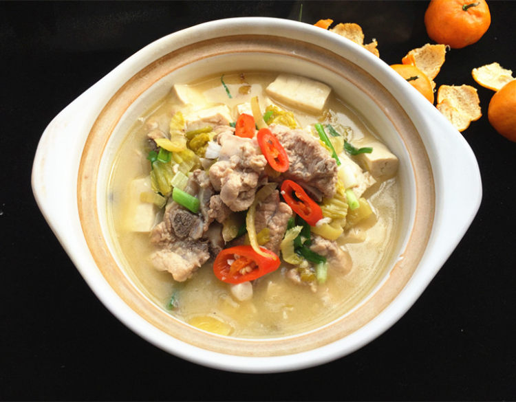 酸菜炖豆腐排骨步骤19