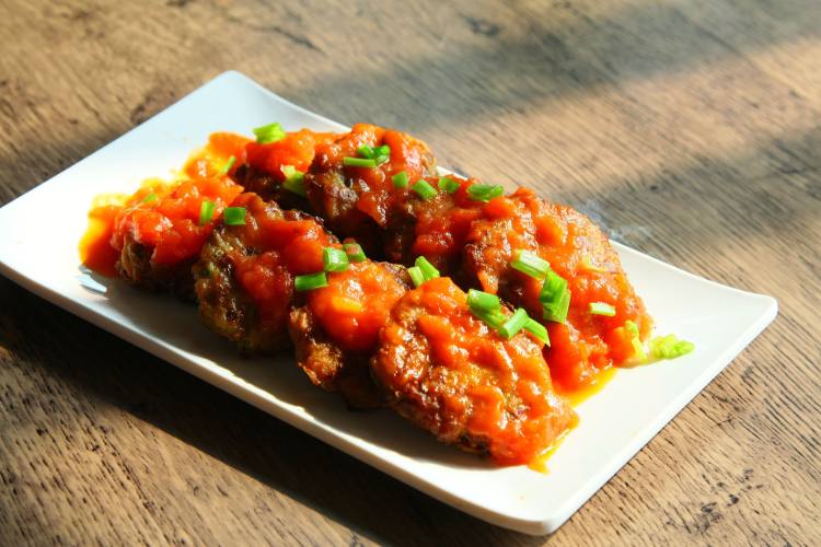 茄汁西葫芦猪肉饼步骤15