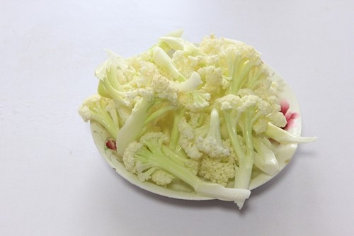 菜花烧双菇步骤5