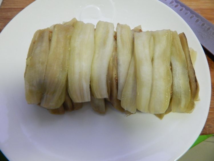 菜椒肉末浇茄子步骤13