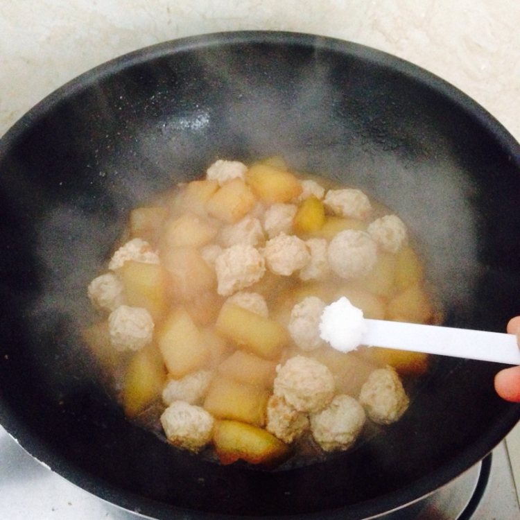 鸡肉丸烧冬瓜步骤9