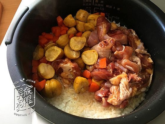 板栗鸡肉饭步骤9