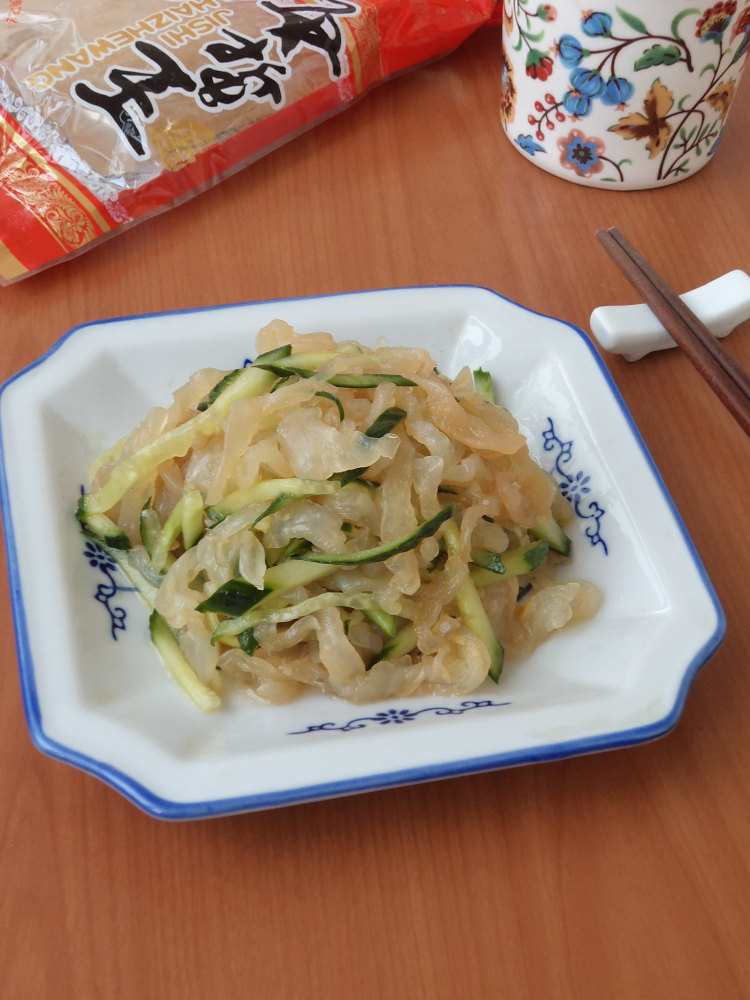 海蜇拌黄瓜#本味家乡步骤7