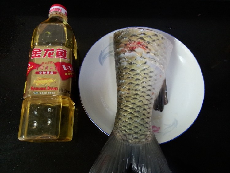 红烧鱼尾#非转基因金步骤1