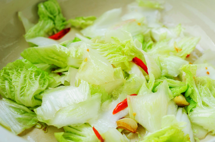 豉油炒白菜步骤5